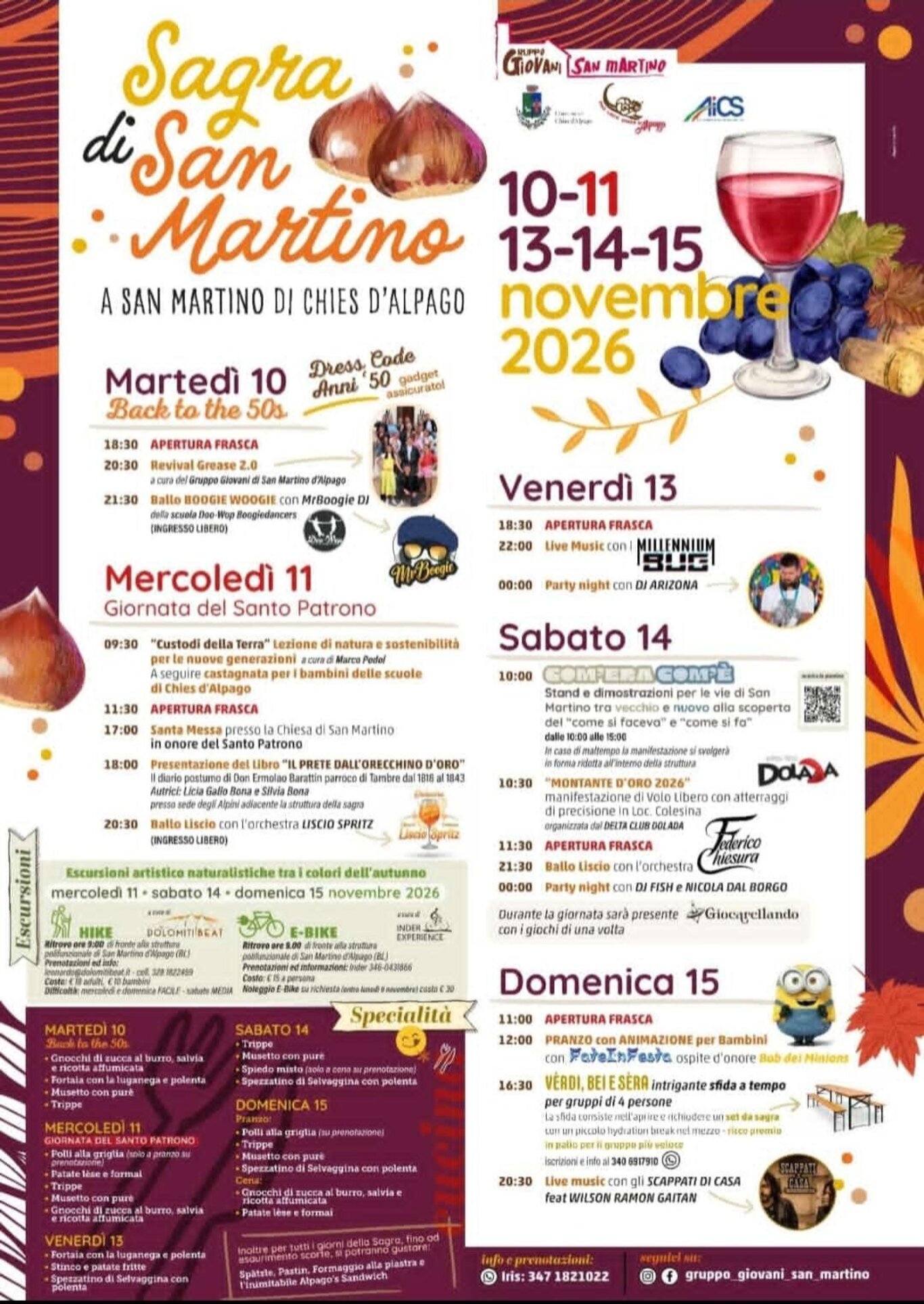 Sagra di San Martino 2026 – Chies d'Alpago