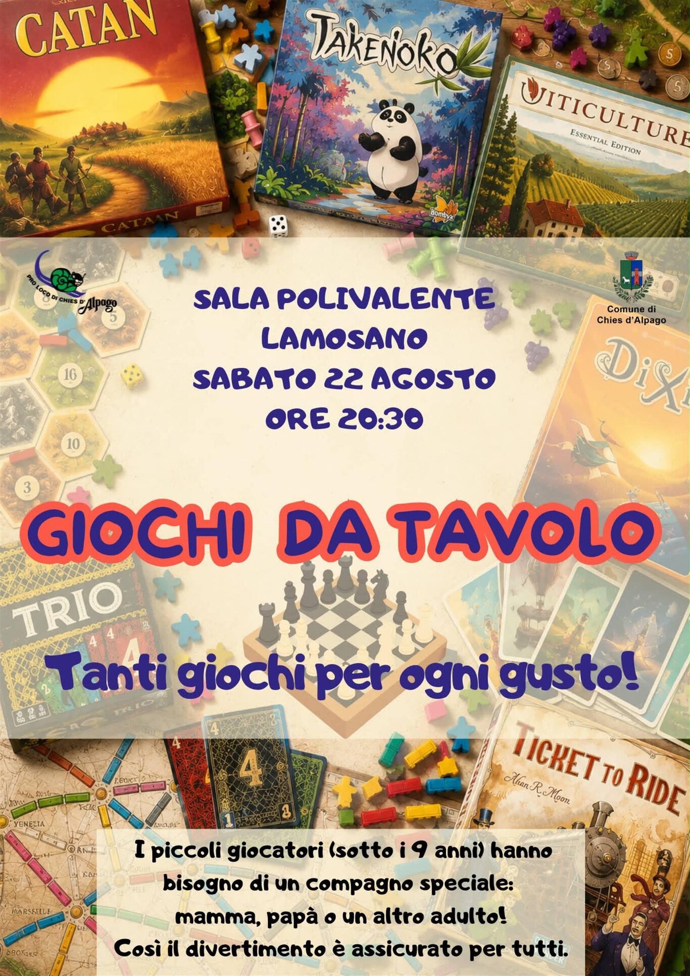 Serata di giochi da tavolo a Lamosano