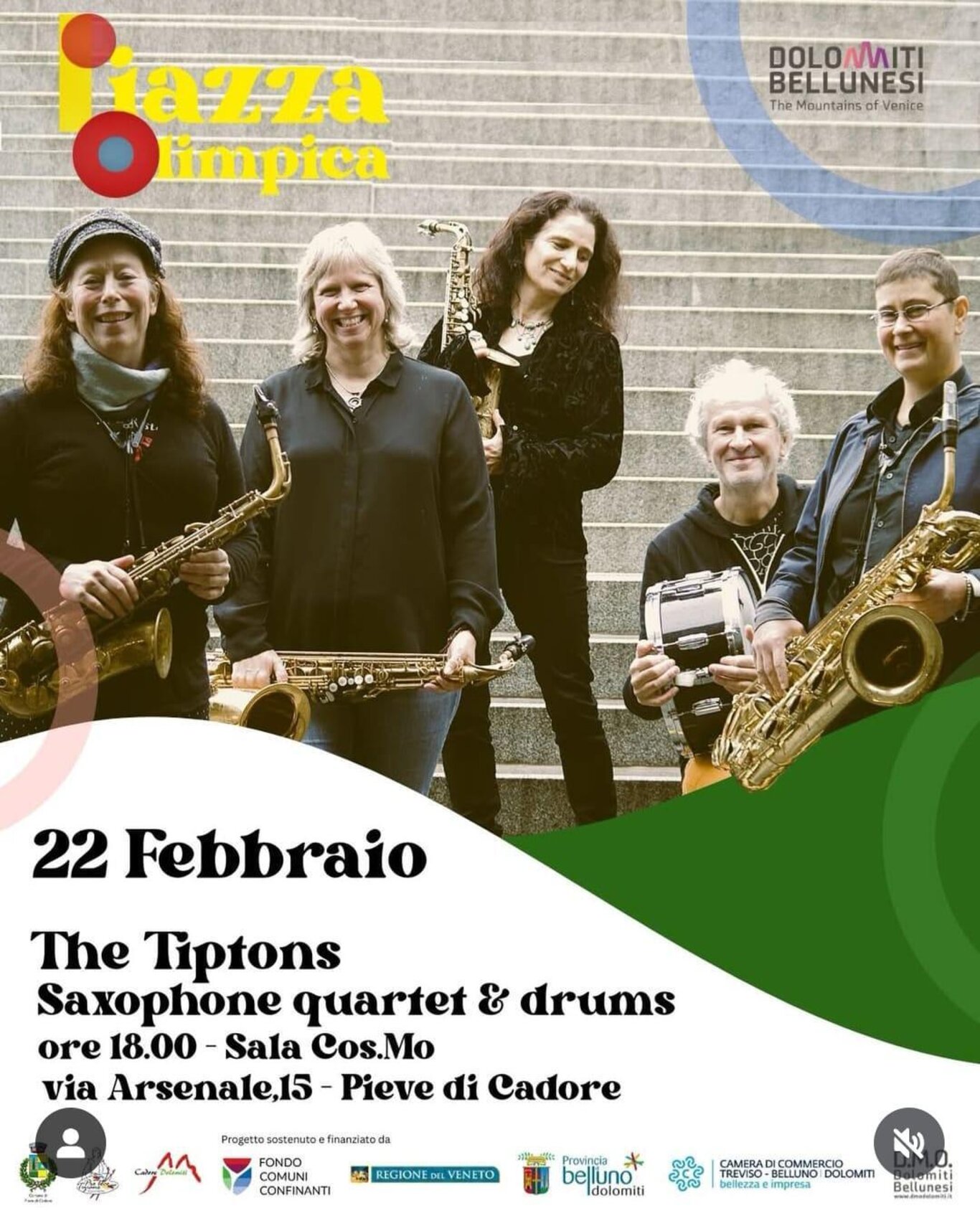 THE TIPTONS SAXOPHONE QUARTET & DRUMS - PIEVE DI CADORE