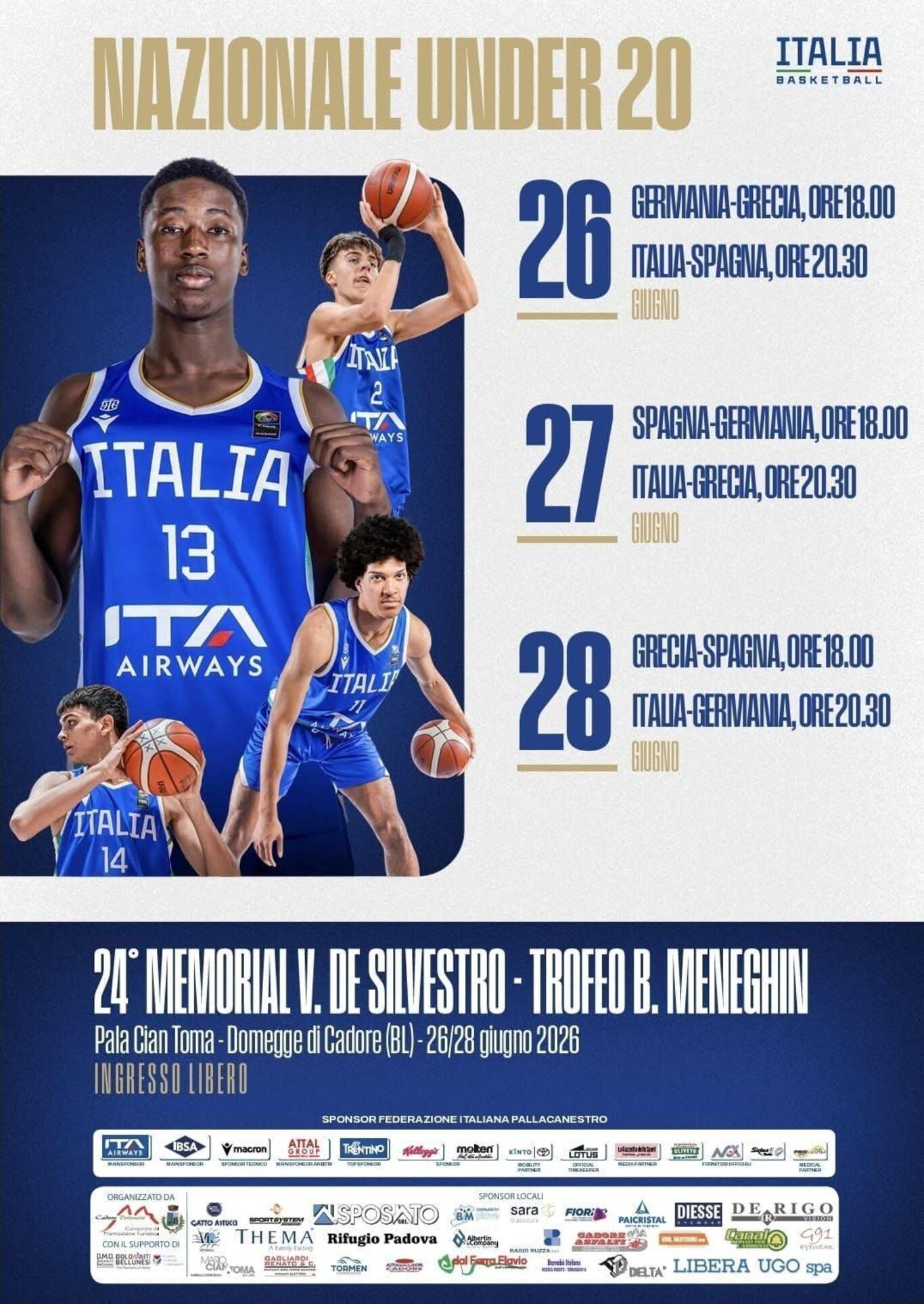 TORNEO INTERNAZIONALE U20 DI BASKET DE SILVESTRO – TROFEO BEPI MENEGHIN