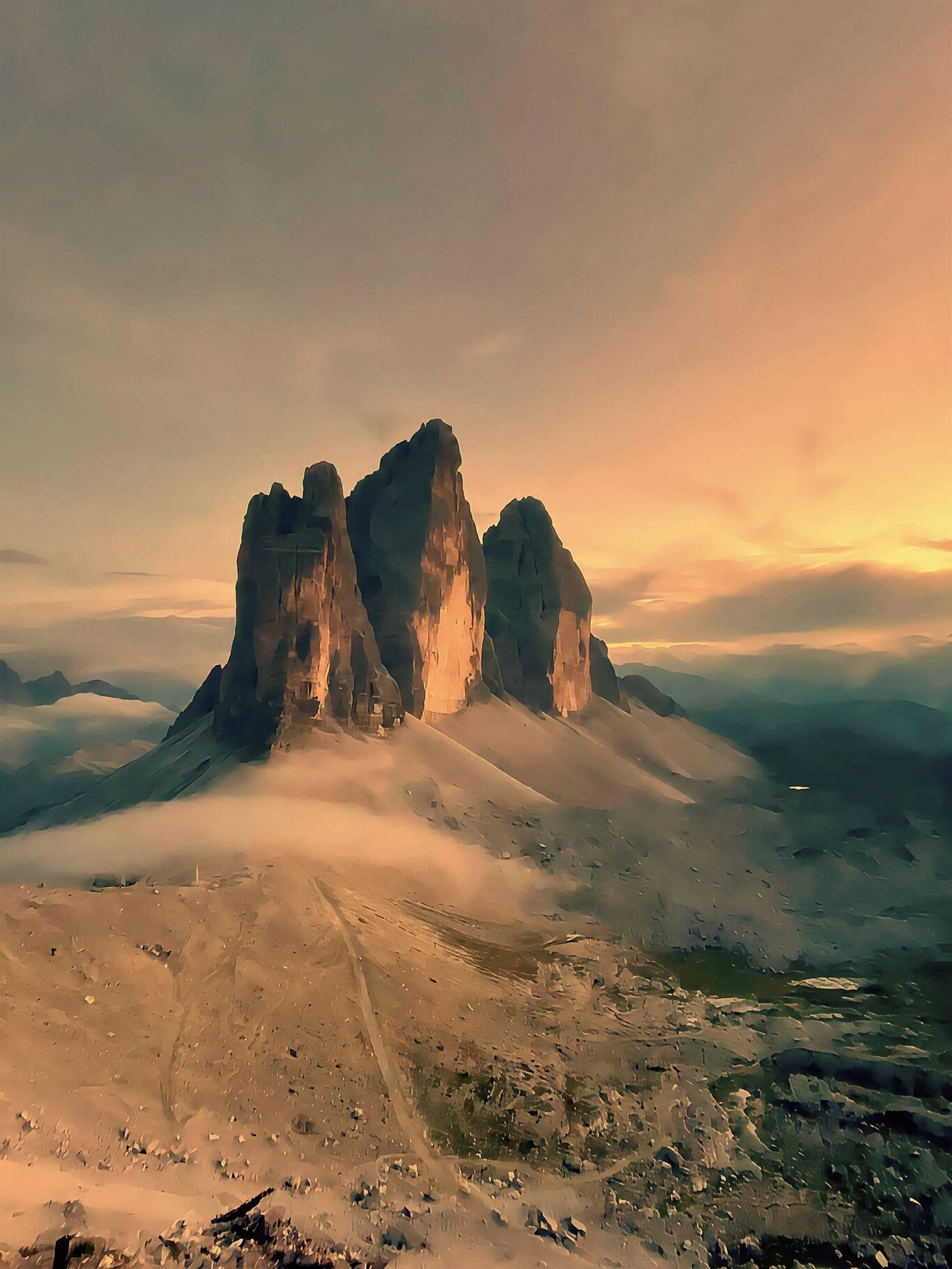 Tramonto alle Tre Cime