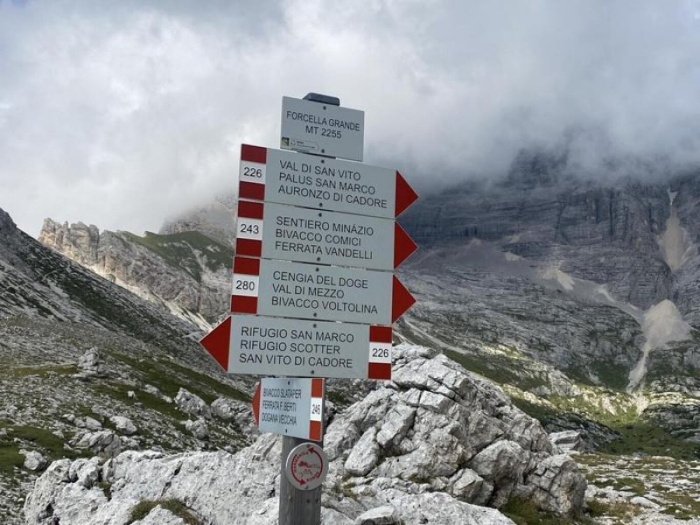 Trekking dal Rif. Scotter a Palu San Marco
