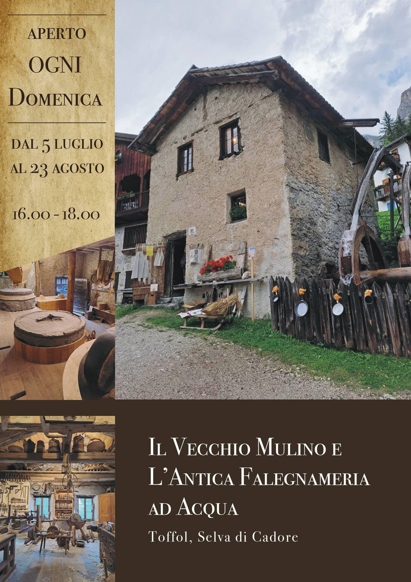 Visita al Mulino Antico e alla falegnameria ad acqua