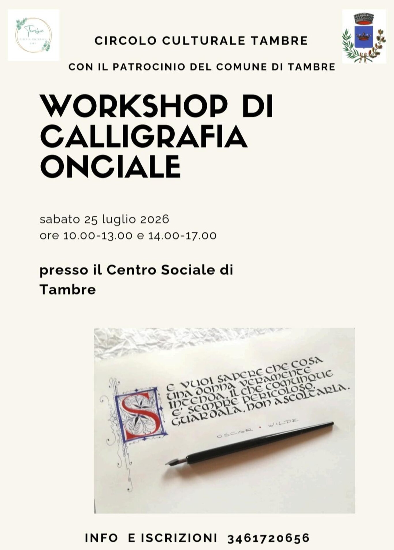 Workshop di calligrafia onciale