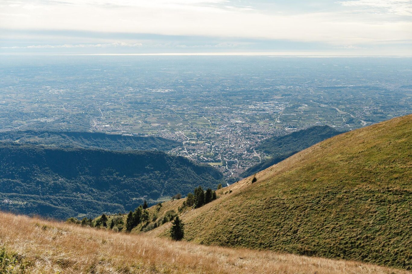 vista sulla pianura dal monte Boral