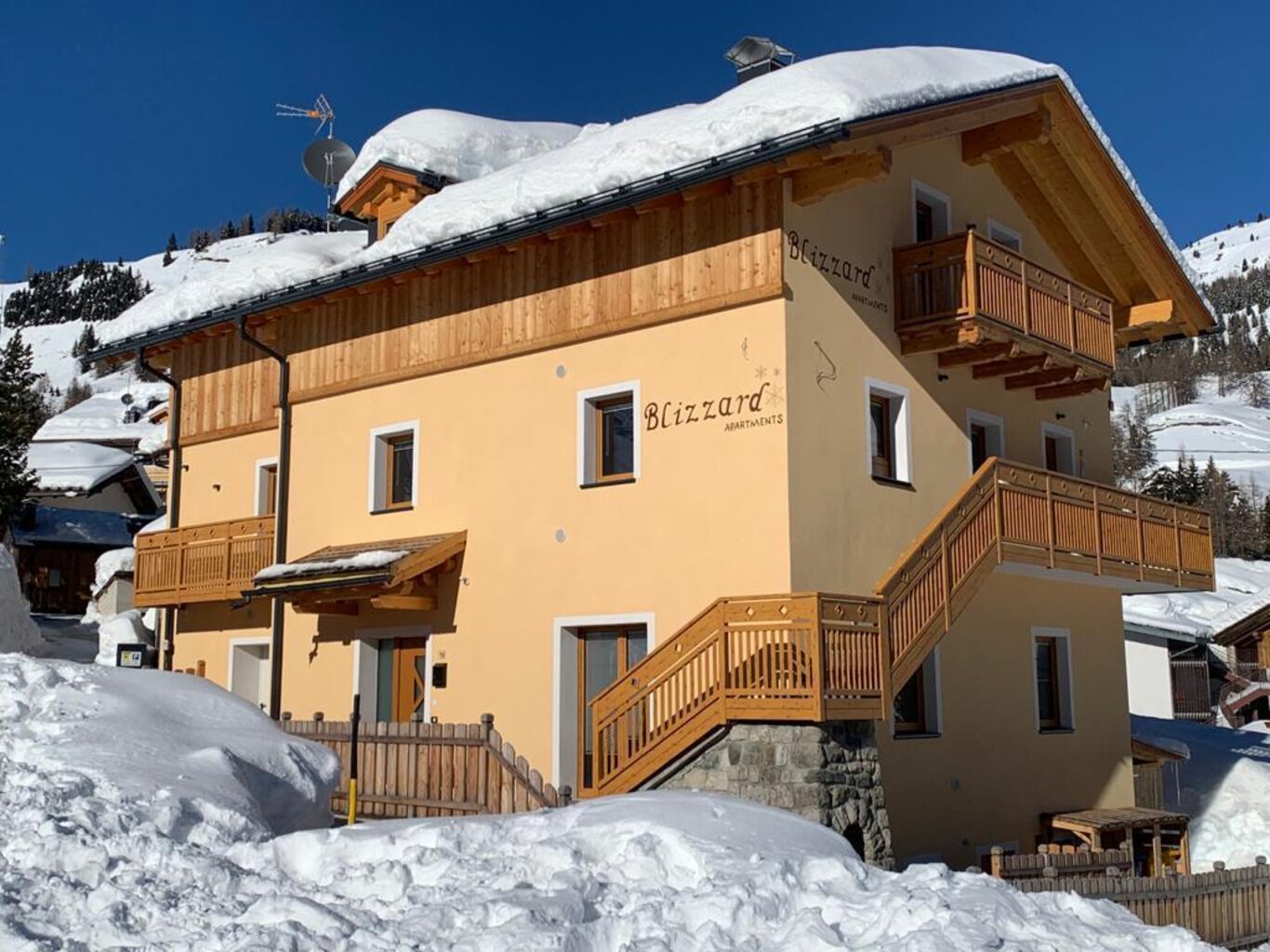 Blizzar Apartments in Winter