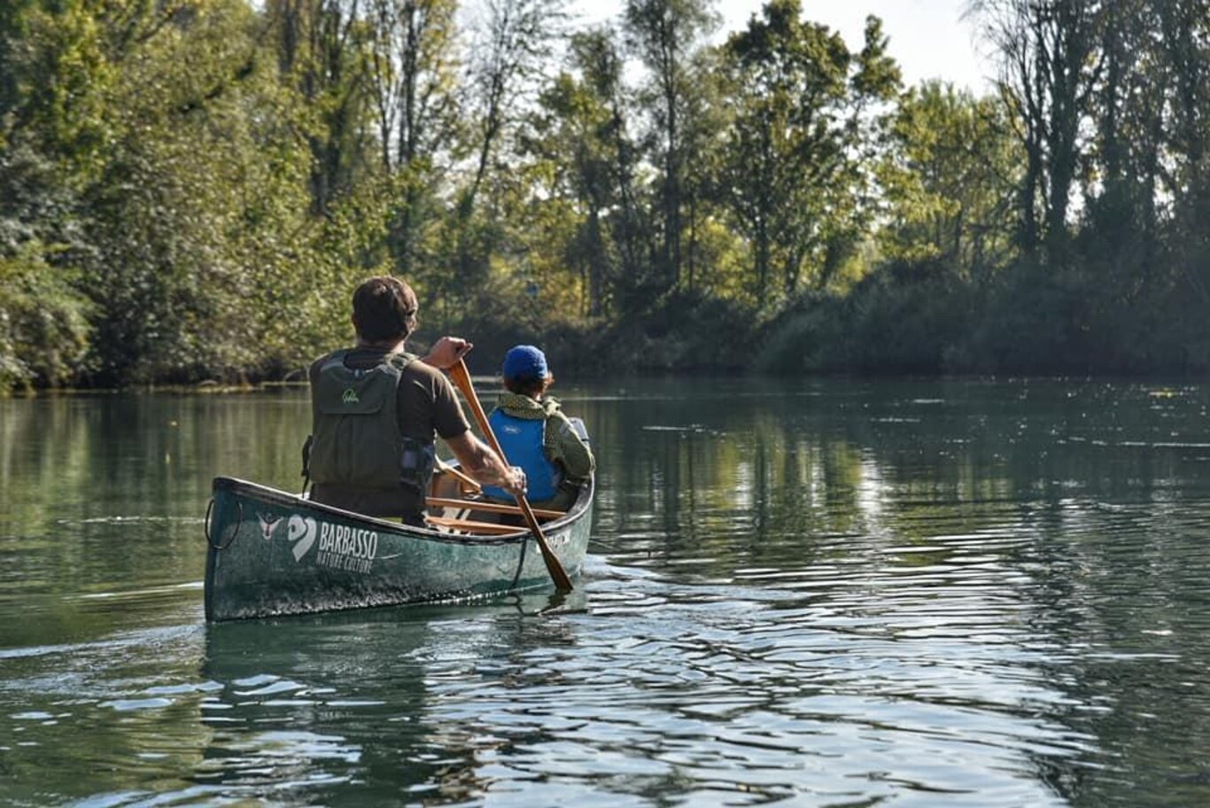 In canoa canadese sul Sile
