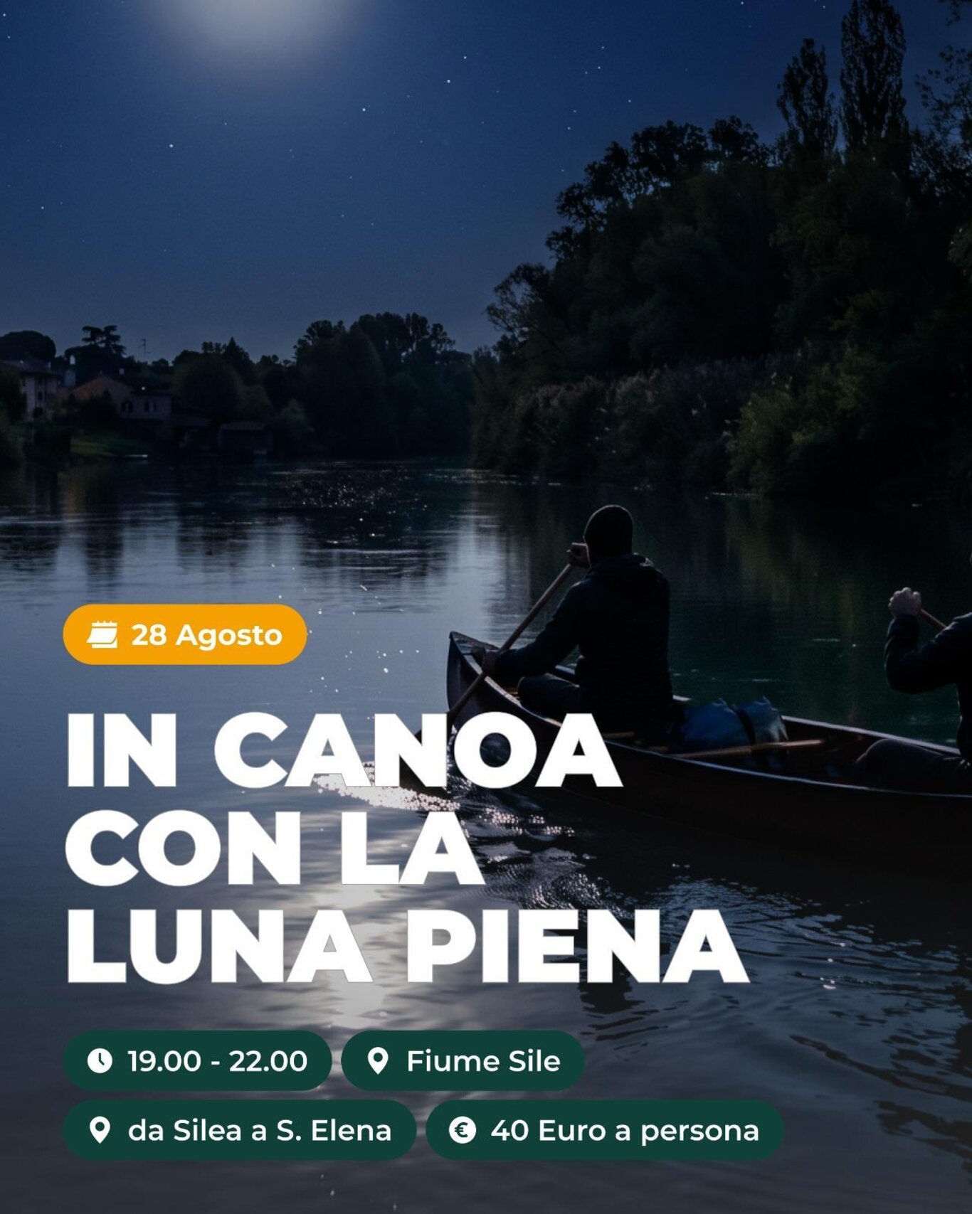 Luna piena sul Sile