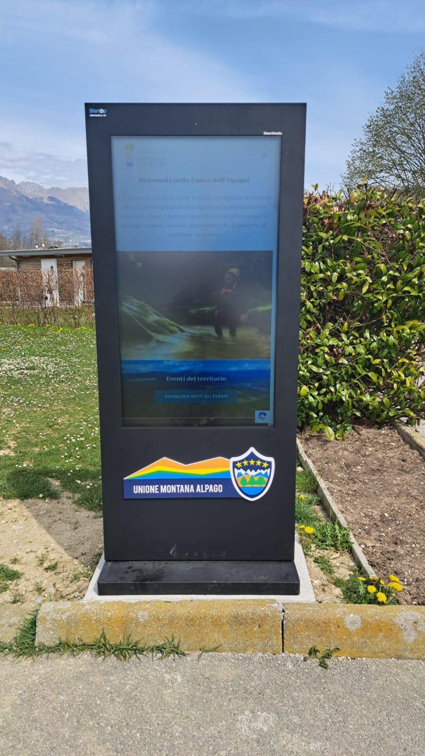 Totem informativo al Lago di Santa Croce
